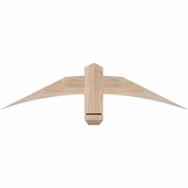 Ekena Millwork Bellingham Smooth Timber Gable Bracket, Douglas Fir, 36"W x 9"H x 1 1/2"D x 3 1/2"F, 6/12 Pitch GBW036X09X0204BEL00SDF - main